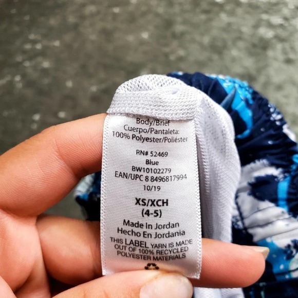 Wonder Nation Blue Shark Prink Swim Trunks - Picture 8 of 8